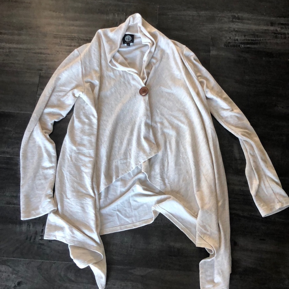 Oatmeal button sweater